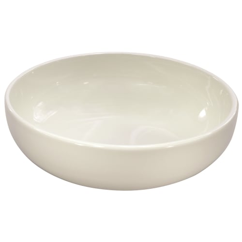 Stoneware Popcorn Bowl, 55oz, Off White